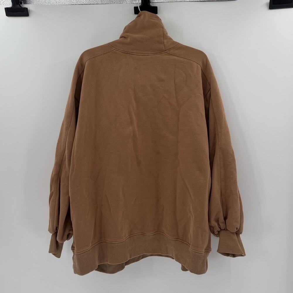 LIT Active Women's Whisper Oversized Funnel Neck Sweatshirt - Tan - XL - Picture 10 of 10